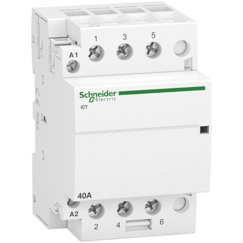 Schneider Electric, Moduláris kontaktor 40A, 3 Záró érintkező, 220-240V AC 50 Hz (Schneider A9C20843)
