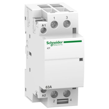   Schneider Electric, Moduláris kontaktor 63A, 2 Záró érintkező, 220-240V AC 50 Hz (Schneider A9C20862)