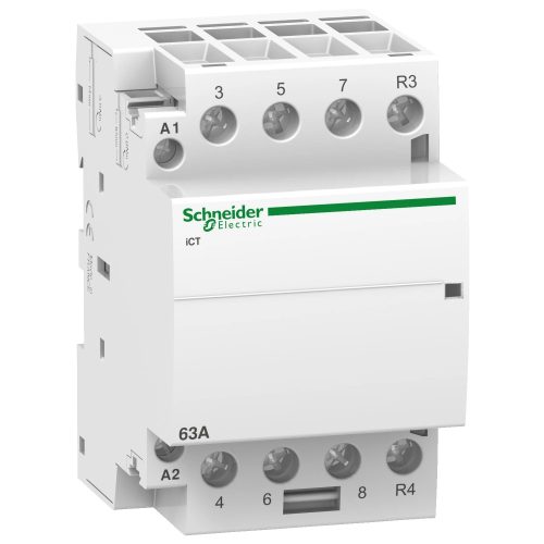 Schneider Electric, Moduláris kontaktor 63A, 3 Záró + 1 Nyitó érintkező, 220-240V AC 50 Hz (Schneider A9C20869)