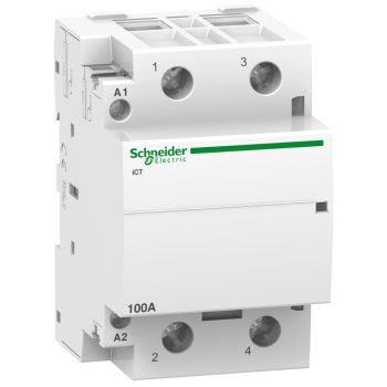   Schneider Electric, Moduláris kontaktor 100A, 2 Záró érintkező, 220-240V AC 50 Hz (Schneider A9C20882)