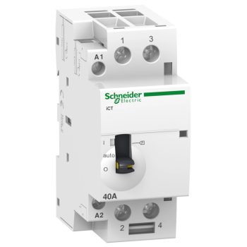   Schneider Electric, Moduláris kontaktor 40A, kézi kapcsolással, 2 Záró érintkező, 220-240V AC 60 Hz (Schneider A9C21642)