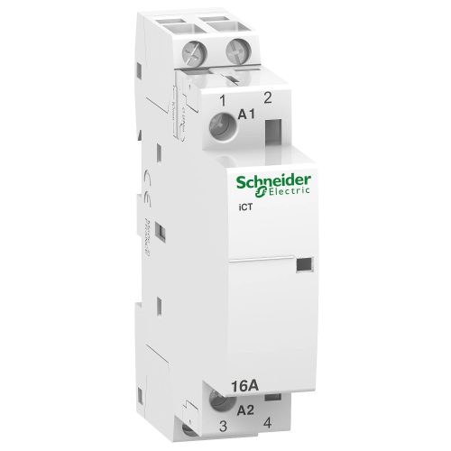 Schneider Electric, Moduláris kontaktor 16A, 2 Záró érintkező, 12V AC 50 Hz (Schneider A9C22012)