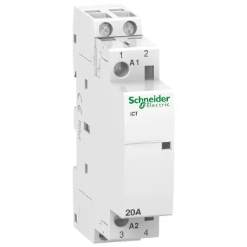   Schneider Electric, Moduláris kontaktor 20A, 2 Záró érintkező, 230-240V AC 50 Hz (Schneider A9C22722)