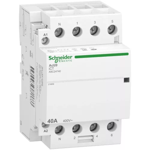 Schneider Electric Acti9 iCT A9C24740 moduláris kontaktor 40 A 4 NO 230…240 V AC