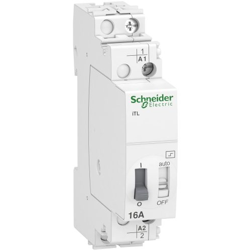 Schneider Electric, ACTI9 iTL, A9C30811, impulzusrelé 1P 16A, 1 Záró érintkező, 230..240 V AC / 110 V DC vezerlés, ACTI9 iTL (Schneider A9C30811)