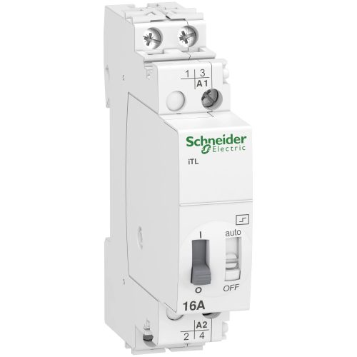 Schneider Electric, ACTI9 iTL, A9C30812, impulzusrelé 2P 16A, 2 Záró érintkező, 230..240 V AC / 110 V DC vezerlés, ACTI9 iTL (Schneider A9C30812)