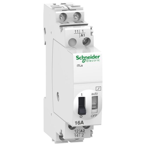 Schneider Electric, ACTI9 iTLs, A9C32211, impulzusrelé távjelzési funkcióval, 1P 16A, 1 Záró érintkező, 48 V AC / 24 V DC vezerlés, ACTI9 iTLs (Schneider A9C32211)