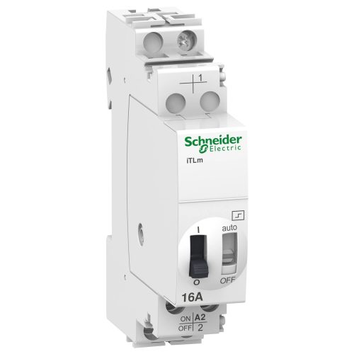 Schneider Electric, ACTI9 iTLm, A9C34811, impulzusrelé folyamatos vezérlési funkcióval, 1P 16A, 1 Záró érintkező, 230..240 V AC vezerlés, ACTI9 iTLm (Schneider A9C34811)