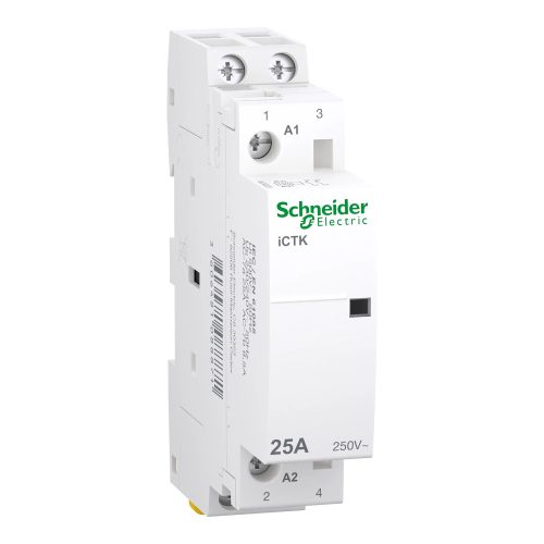 Schneider Electric A9C40225 iCTK Moduláris kontaktor 25A, 2 Záró érintkező (NO), vezérlő feszültség 230-240V AC 50 Hz