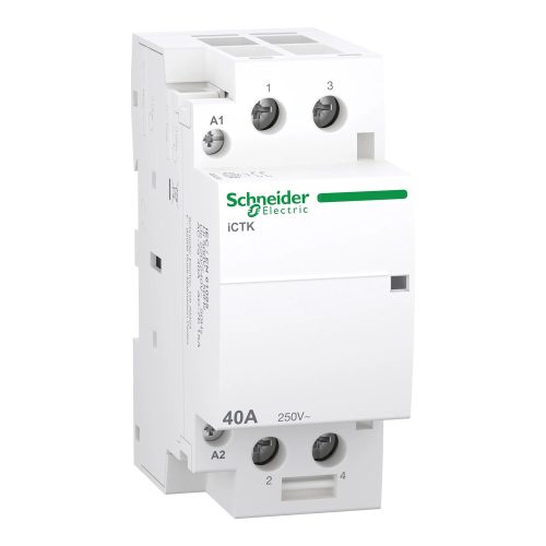 Schneider Electric A9C40240 iCTK Moduláris kontaktor 40A, 2 Záró érintkező (NO), vezérlő feszültség 220-240V AC 50 Hz