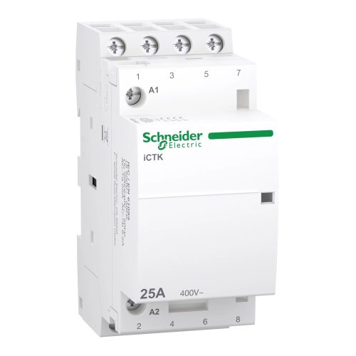Schneider Electric A9C40425 iCTK Moduláris kontaktor 25A, 4 Záró érintkező (NO), vezérlő feszültség 220-240V AC 50 Hz