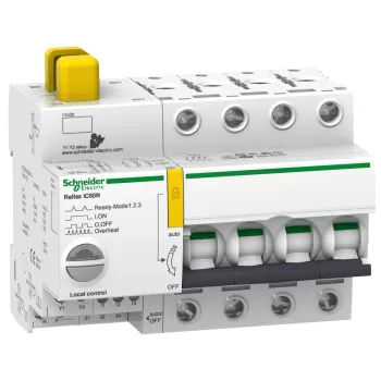   Schneider A9C61463 ACTI9 Reflex iC60N beépített megszakító vezérlés, 4P, B, 63A
