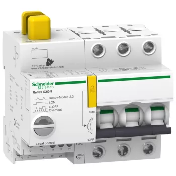   Schneider A9C63310 ACTI9 Reflex iC60N beépített megszakító vezérlés, 3P, D, 10A