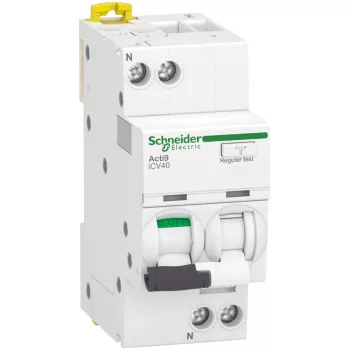 Schneider Electric Acti9 iCV40 A9DE2620 áramvédős kismegszakító RCBO 1P+N C görbe 20A 30mA AC osztály