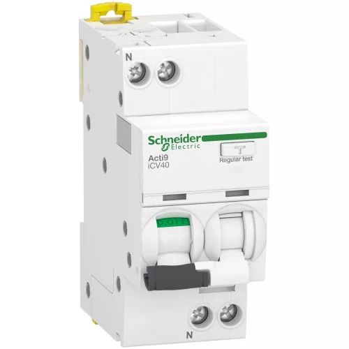 Schneider Electric Acti9 iCV40 A9DE2616 áramvédős kismegszakító RCBO 1P+N C görbe 16A 30mA AC osztály