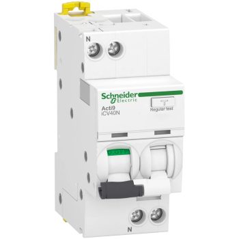   Schneider Electric ACTI9 iCV40N A9DH3610  Áramvédős kismegszakító (Kombi Fi-relé) 1P+N, B karakterisztika, 10A, 30mA, 6kA, AC osztály