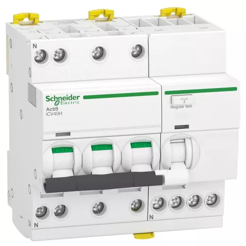 Schneider Electric Acti9 iCV40 A9DC4706 áramvédős kismegszakító RCBO 3P+N C görbe 6A 30mA A osztály