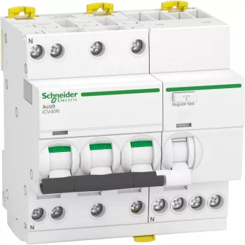 Schneider Electric Acti9 iCV40 A9DG3716 áramvédős kismegszakító RCBO 3P+N B görbe 16A 30mA A osztály