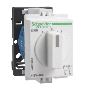  Schneider A9E15120 ACTI9 iCMB DIN sínes választókapcsoló, 2 csatornás, 10A, 2P, U 415VAC