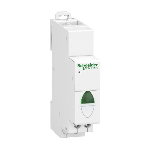 Schneider Electric, A9E18321, moduláris jelzőlámpa, 1db zöld leddel, 110..230V AC, iIL Acti9 (Schneider A9E18321)