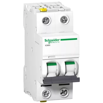   Schneider Electric, Acti9, A9F07202, Kismegszakító 2P,2A, C karakterisztika, 10 kA Acti9 IC60H (Schneider A9F07202)