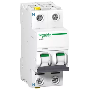   Schneider Electric, Acti9, A9F07620, Kismegszakító 1P+N,20A, C karakterisztika, 10 kA Acti9 IC60H (Schneider A9F07620)