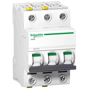   Schneider Electric, Acti9, A9F08370, Kismegszakító 3P,0,5A, D karakterisztika, 10 kA Acti9 IC60H (Schneider A9F08370)