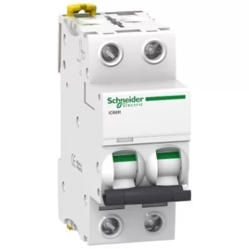   Schneider Electric, Acti9, A9F83201, Kismegszakító 2P,1A, B karakterisztika, 10 kA Acti9 IC60H (Schneider A9F83201)