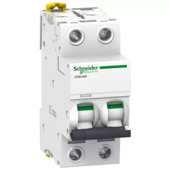   Schneider Electric, Acti9, A9F90225, Kismegszakító 2P,25A, MA karakterisztika, 10 kA Acti9 IC60LMA (Schneider A9F90225)