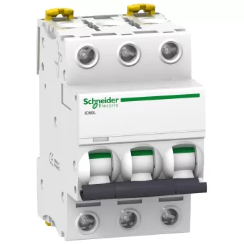   Schneider Electric, Acti9, A9F93370, Kismegszakító 3P,0,5A, B karakterisztika, 15 kA Acti9 IC60L (Schneider A9F93370)