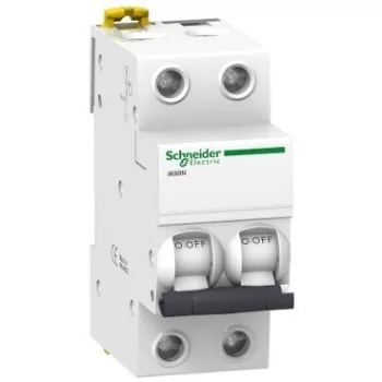   Schneider Electric, Acti9, A9K23201, Kismegszakító 2P,1A, B karakterisztika, 6 kA Acti9 IK60N (Schneider A9K23201)