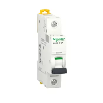   Schneider Electric, Acti9, A9K24106, Kismegszakító 1P,6A, C karakterisztika, 6 kA Acti9 IK60N (Schneider A9K24106)