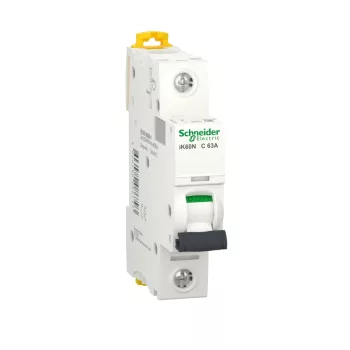   Schneider Electric, Acti9, A9K24163, Kismegszakító 1P,63A, C karakterisztika, 6 kA Acti9 IK60N (Schneider A9K24163)