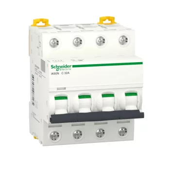   Schneider Electric, Acti9, A9K24432, Kismegszakító 4P,32A, C karakterisztika, 6 kA Acti9 IK60N (Schneider A9K24432)