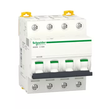  Schneider Electric, Acti9, A9K24450, Kismegszakító 4P,50A, C karakterisztika, 6 kA Acti9 IK60N (Schneider A9K24450)