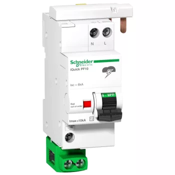   Schneider A9L16617 ACTI9 iQUICK PF, 10kA, 1P-N, földelő vezetékkel