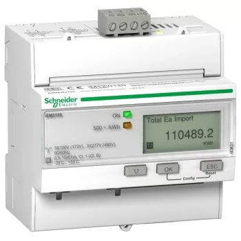   Schneider A9MEM3155 digitális fogyasztásmérő 3 fázis 63A, MODBUS, MID