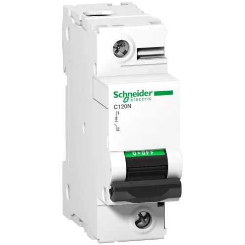 Schneider Acti9 C120N A9N18356 kismegszakító 1P C görbe 63A 10 kA DIN sínre