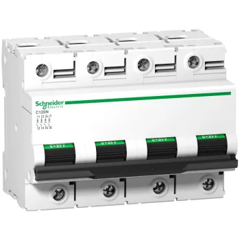   Schneider Electric, Acti9, A9N18392, Kismegszakító 4P,100A, D karakterisztika, 10 kA Acti9 C120N (Schneider A9N18392)