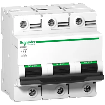 Schneider Acti9 C120H A9N18425 kismegszakító 3P B görbe 100A 15 kA DIN sínre