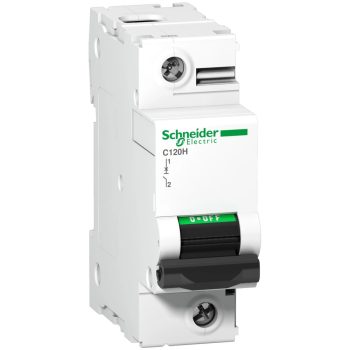   Schneider Electric, Acti9, A9N18492, Kismegszakító 1P,125A, D karakterisztika, 15 kA Acti9 C120H (Schneider A9N18492)
