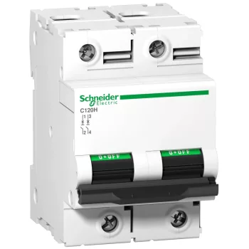 Schneider Acti9 C120H A9N18501 kismegszakító 2P D görbe 80A 15 kA DIN sínre
