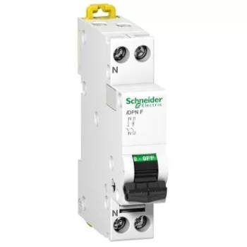  Schneider Electric, Acti9, A9N21643, Kismegszakító 1P+N,6A, C karakterisztika, 6 kA Acti9 IDPN F (Schneider A9N21643)