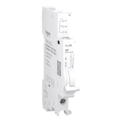 Schneider Electric Acti9 iOF jelzőérintkező (segédérintkező), 1 C/O, 2…100 mA, alsó bekötés – A9N26914