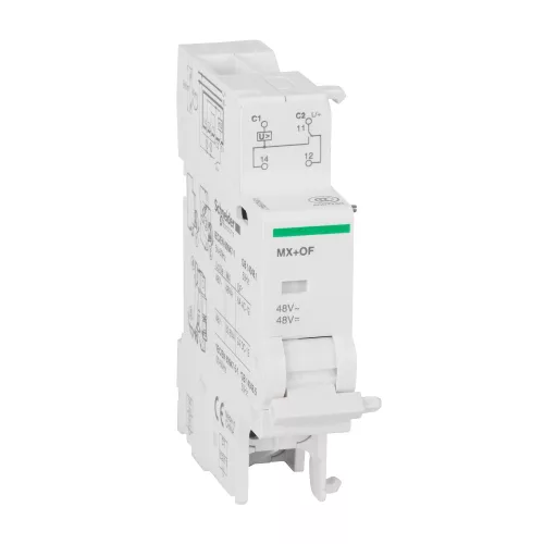 Schneider Electric Acti9 MX+OF munkaáramú kioldó segédérintkezővel 48 V AC 50/60 Hz – A9N26947