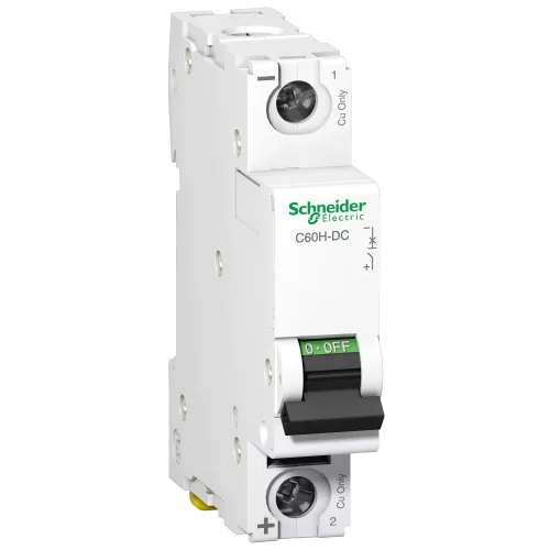 Schneider Acti9 C60H-DC A9N61501 egyenáramú kismegszakító 1P C görbe 1A 250 V DC DIN sínre