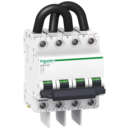 Schneider Acti9 C60PV-DC A9N61658 fotovoltaikus kismegszakító 2P C görbe 13A 800 V DC DIN sínre