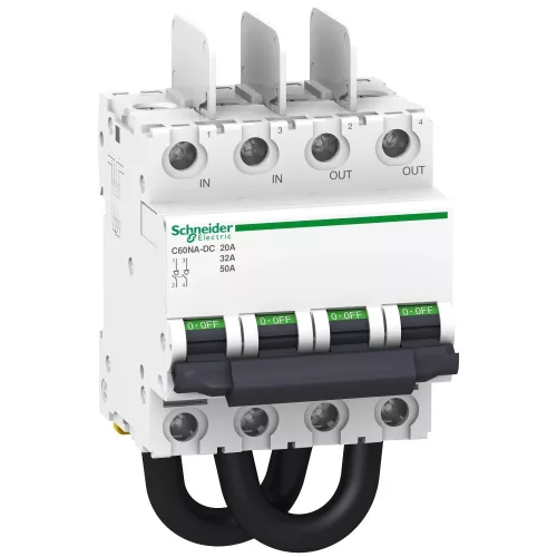 Schneider Acti9 C60NA-DC A9N61690 egyenáramú terheléskapcsoló 2P 25A 800 V DC DIN sínre