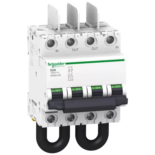 Schneider Acti9 SW60-DC A9N61699 egyenáramú terheléskapcsoló 2P 50A 1000 V DC DIN sínre