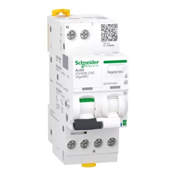   Schneider Electric A9TDFC640 ACTI9 Active iCV40N VigiARC, A-SI osztály, 1P-N, C, 40A, 30mA